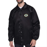 Shop Green Bay Packers Retro Logo Coaches Jacket