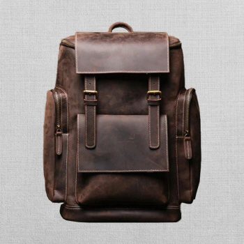 Large Leather Backpack for Carrying Essentials on the Go in USA market