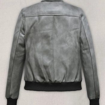 Chic Harbor Gray Leather Jacket Inspired by Kendall Jenner