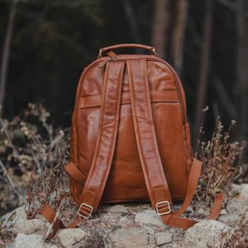 Katmai Leather Backpack in Rustic Brown in UK
