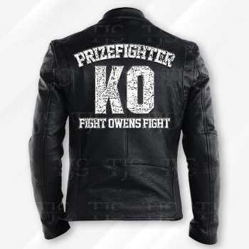 Kevin Owens in stylish black leather jacket in USA