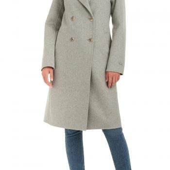 Kyle relaxed fit wool blend coat with double face design in USA