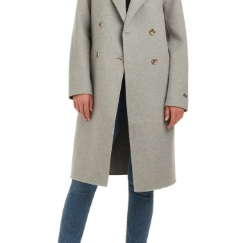 Casual Kyle coat made from soft double face wool blend in USA