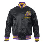 Shop LA Lakers 2024/25 City Edition Chenille Black Satin Jacket