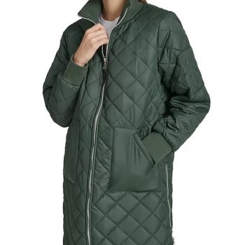 Ladies woven quilted jacket for cold weather in USA