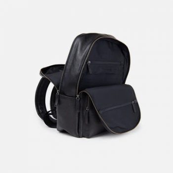 Durable and Stylish Leather Backpack in Black in UK