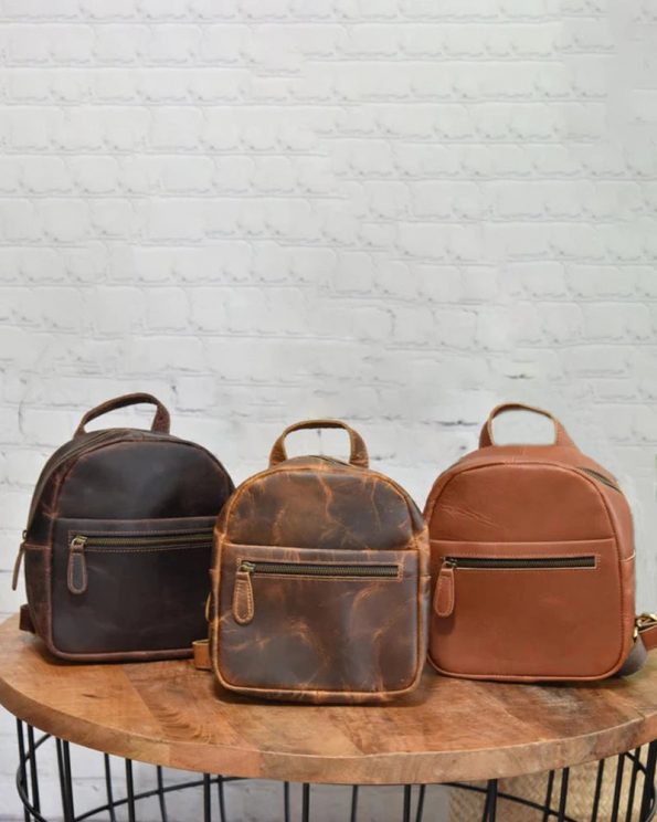 Fashionable Leather Mini Backpack Purse in US