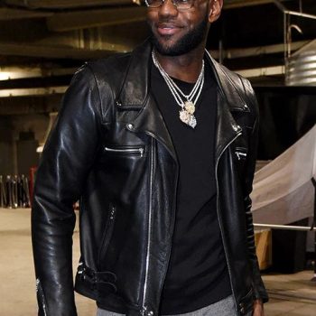 Elegant LeBron James leather jacket for fashion