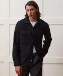 Men's linen-cotton textured shirt jacket for casual wear in USA
