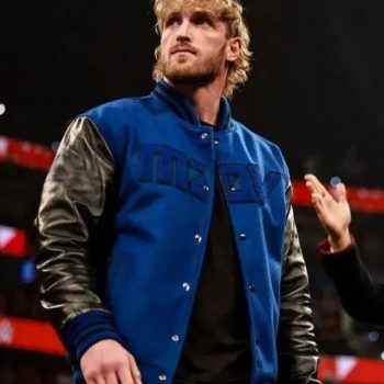 Blue and black leather jacket for men in USA