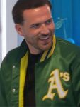 Shop Love Island UK Ronnie Vint A’s Green Bomber Jacket