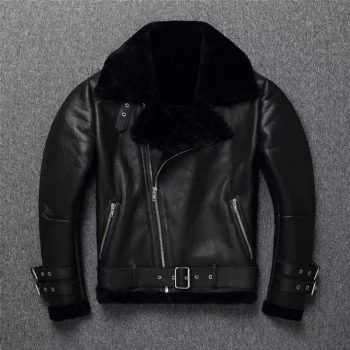 Shop Luxury Cashmere Genuine Leather Jacket 