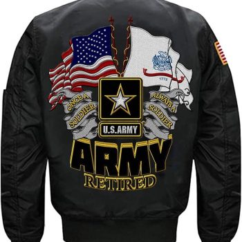 Back View MA-1 Flight Bomber Jacket