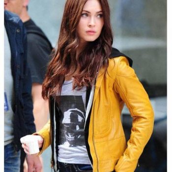 Megan Fox Yellow Leather Jacket