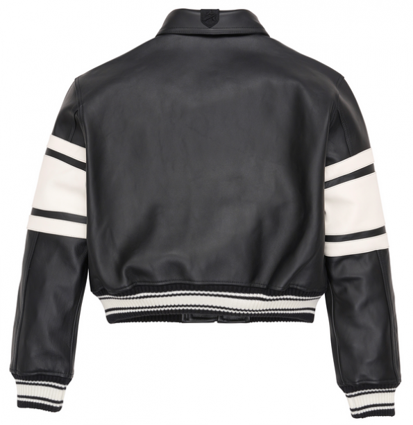 Premium black cropped leather jacket for men and women’s wardrobe in USA