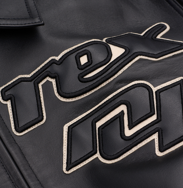 Stylish legend-inspired black cropped leather jacket for all genders in American style