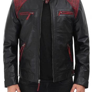 Black Genuine leather jacket for men in USA