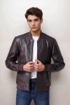 Shop Men Urban Luxe Brown Bomber