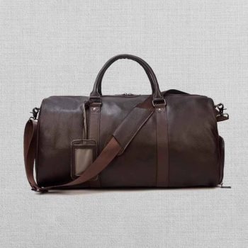 Brown Leather Weekender Luggage Bag for Men and Women in UK