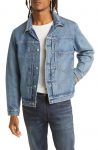 Classic Type 1 denim trucker jacket with front pleats in USA