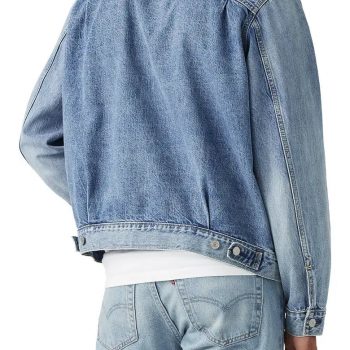 Type 2 denim trucker jacket with double chest pockets in USA