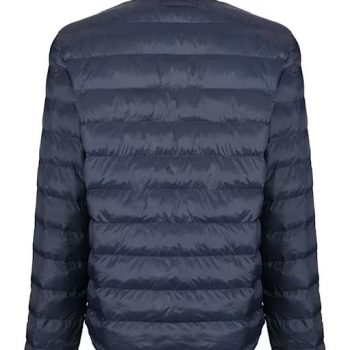 Stylish baffle quilt men's jacket with polyester filling