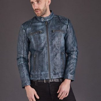 Men's Quilted Vintage Biker leather jacket