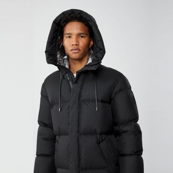 Men's Synthetic Down Coat with Pillow Collar for Extra Warmth in USA