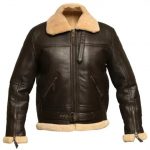 Men's Aviator B3 Bomber Sheepskin Jacket Front View in USA