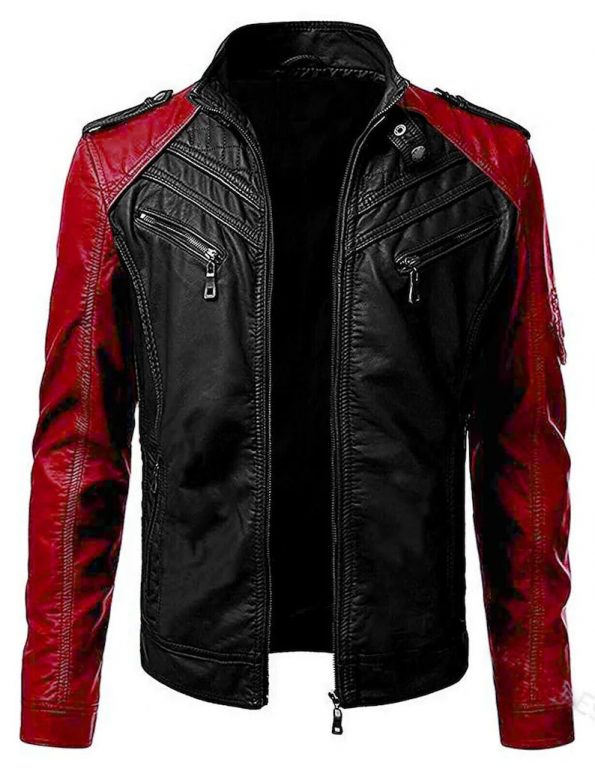 Men's black leather jacket for versatile style in USA