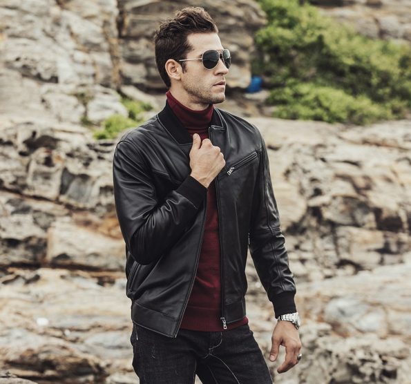 Motorcycle Black Leather Jackets in USA