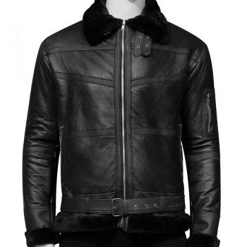 Black Shearling Jacket in USA