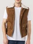 Mens-Shearling-Collar-Suede-Leather-Vest