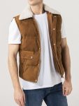 Mens-Shearling-Collar-Suede-Leather-Vest
