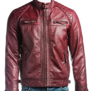 Real leather jacket for men