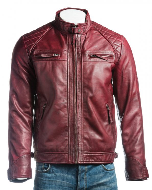 Real leather jacket for men