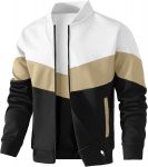 Shop Men’s Color Block Varsity Bomber Jacket – Lightweight Casual Style