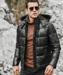 St.-Louis-Mens-Leather-Puffer-Jacket-Removable-Hooded-4