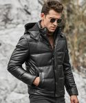 St.-Louis-Mens-Leather-Puffer-Jacket-Removable-Hooded-4