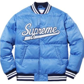 Men’s Puffy Bomber Satin Jacket back view in France style