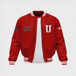 Men’s Red Satin Bomber Jacket  in USA