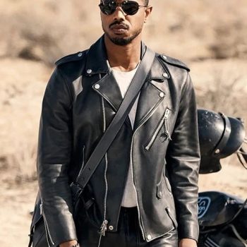 michael b jordan leather jacket look