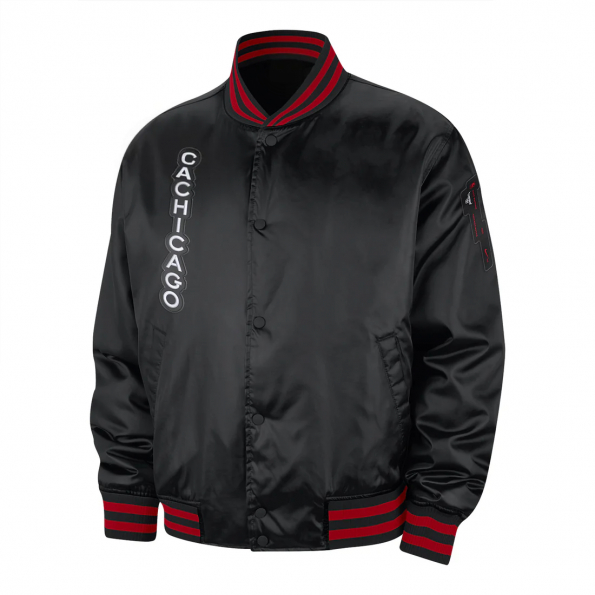 Front View NBA 2023–24 Chicago Bulls City Edition Prime Jacket by The Jackets Seller