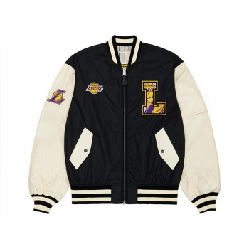 back view NBA LOS ANGELES LAKERS BOMBER JACKET