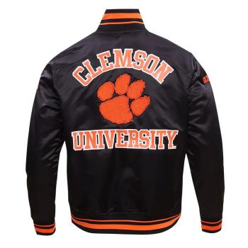 NCAA Clemson Tigers The Rookie Satin Jacket for USA