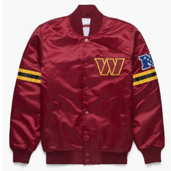Shop NFL Washington Commanders Maroon Satin Jacket