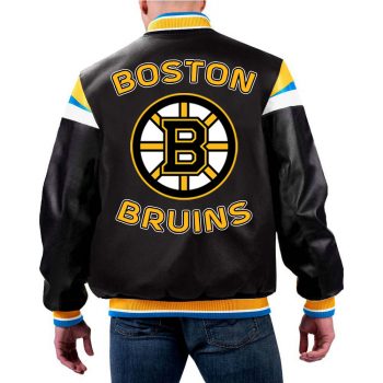 NHL Boston Bruins Black Leather Jacket  in USA