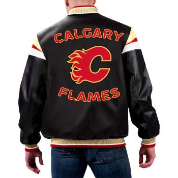 NHL Calgary Flames Leather Jacket  in USA