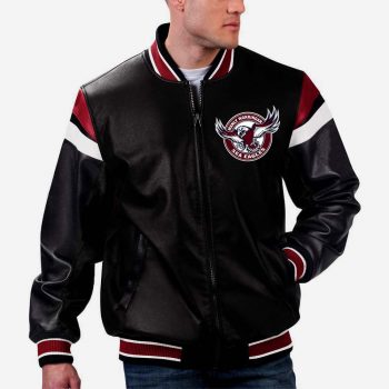 Shop NRL Manly Warringah Sea Eagles Leather Jacket For Men and Women