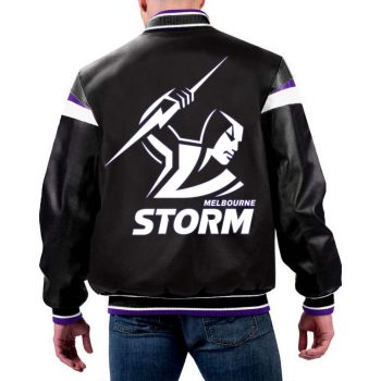 NRL Melbourne Storm Leather Jacket  in USA